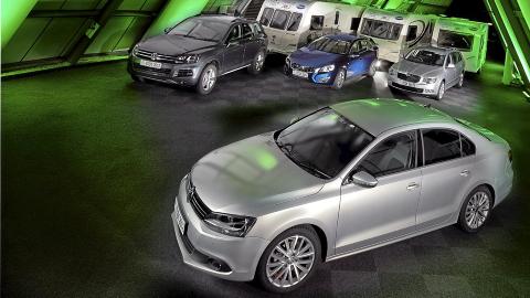 VINNERNE: Volkswagen-konsernet (inkludert Skoda) stakk av med seieren i fire av fem kategorier. FOTO: The Caravan Club