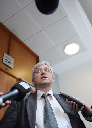 VAR I USA: Advokatene Arvid Sj�din og Sigurd Kloms�t var i v�res i USA, for � snakke med d�mte som hadde f�tt sine saker opp p� ny. Foto: H�kon Eikesdal/Dagbladet