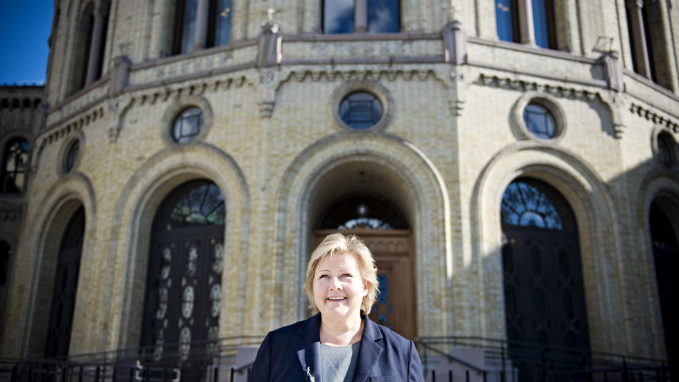 SVIKTER: Erna Solberg mener regjeringen ikke f�lger opp valgl�ftene om satsing p� l�reren. Foto: Benjamin A. Ward / Dagbladet