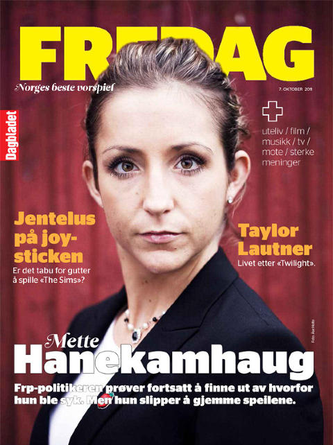 NORGES BESTE VORSPIEL: Denne saken er hentet fra dagens utgave av Dagbladet FREDAG. Les ogs� om:


&bull; Twilight-hunken

Taylor Lautner

h�per ikke stjernestatusen har endret ham


&bull; Glem Smokie og Bonnie Tyler,

Xzibit og Mastodon er de nye norgesvennene



&bull; Husrydding! M�belshopping! Oppvask! Hva er greia med

The Sims?

