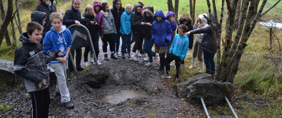 Her skulle skolebarna g�tt da lynet slo ned.
