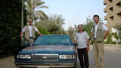 GRENSEL�S TRUSSEL: Per Nergaard p� jobb i krigsherjede Irak.