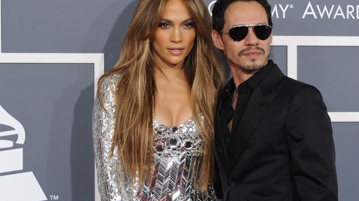 SKILT:  Jennifer Lopez og Mark Anthony Foto: AFP PHOTO/FILES/Robyn Beck