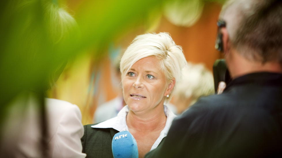 SVEKKET: En kommunikasjonsr�dgiver mener Siv Jensens autoriet er svekket etter Birkedal-saken. 
Foto: Fredrik Varfjell / Scanpix