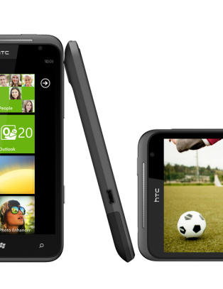 Rå HTC-mobil med monsterskjerm