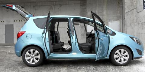 NUMMER 10: Opel Meriva har en spesiell d�rl�sning som gir enkel tilgang til interi�ret.