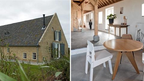 HELT NY: Den gamle g�rden i Nederland har n� blitt en rustikk og moderne bolig og studio for designteamet Ina & Matt FOTO: Arjan Benning Photography & Film