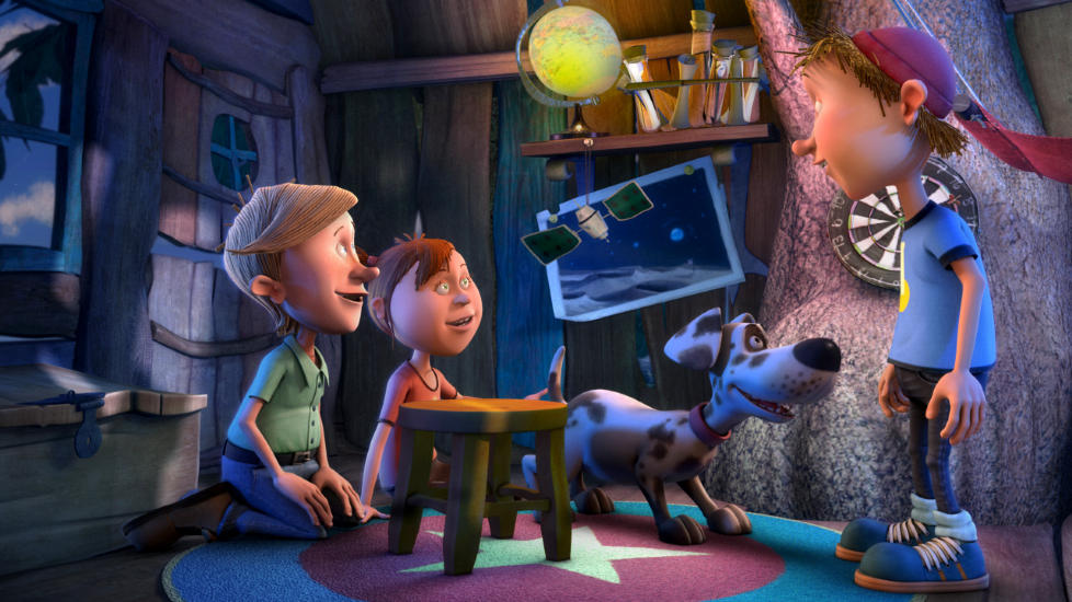 JEG HAR EN PLAN: Victor og vennene hans m� jobbe hardt for � unnslippe b�lla Ola i danske �Ola Froskesnapper�.