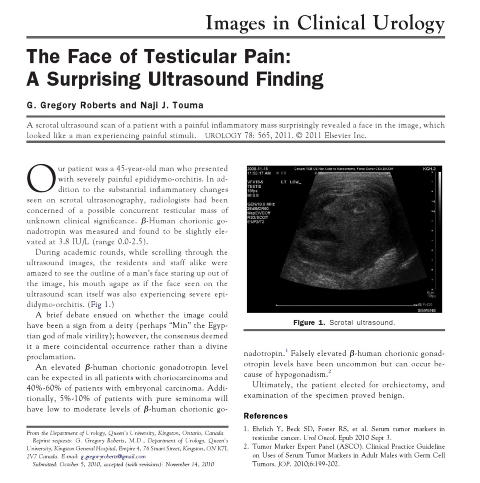 FAKSIMILE: Urologene er neppe helt seri�se n�r de spekulerer i meldinger fra h�yere makter.