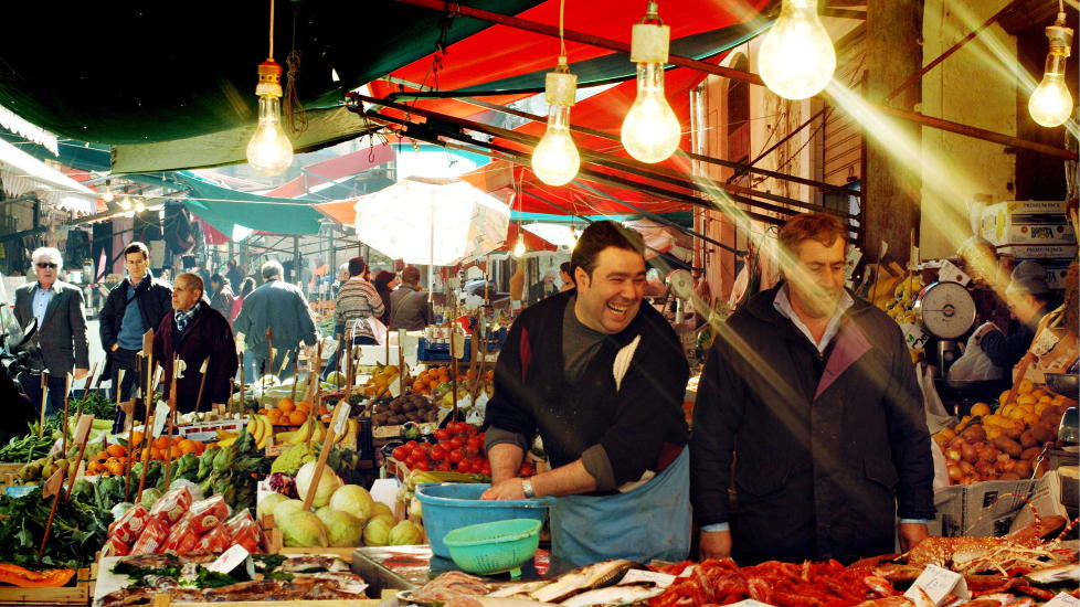 Mafiaen i Palermo. Kontrollen med fiske- og gr�nnsakmarkedet i Palermo var lenge en kjernevirksomhet for Cosa Nostra. Foto Agnete Brun / Dagbladet