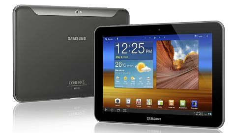 TO FARGER: Samsung Galaxy Tab 8.9 finnes med en hvit og en sort bakside. FOTO: Produsenten