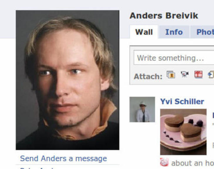 ALLE SPOR FJERNET: Anders Behring Breiviks ulike profiler p� nett er n� fjernet.