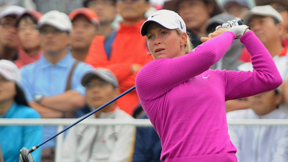 KLATRET: Suzann Pettersen i Mexico.Foto: SCANPIX/AFP/ Sam YEH