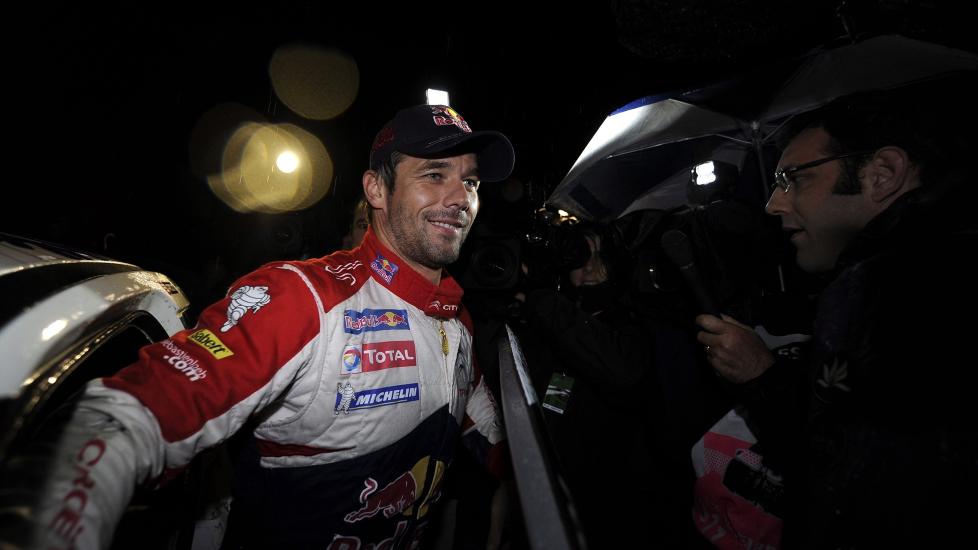 VERDENSMESTER: Sebastien Loeb kunne ikke fullf�re Rally Storbritannia, men tar sitt �ttende verdensmesterskap uansett.Foto: SCANPIX/EPA/REPORTER IMAGES