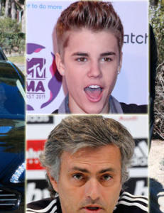 Bieber-fans omringet bilen til Mourinho
