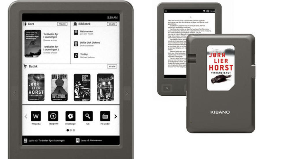 NY L�SNING: Norli Libris' nye lesebrett har en leser for magnetkort p� baksiden, slik at brukerne kan handle eb�ker over disk. Foto: Norli Libris