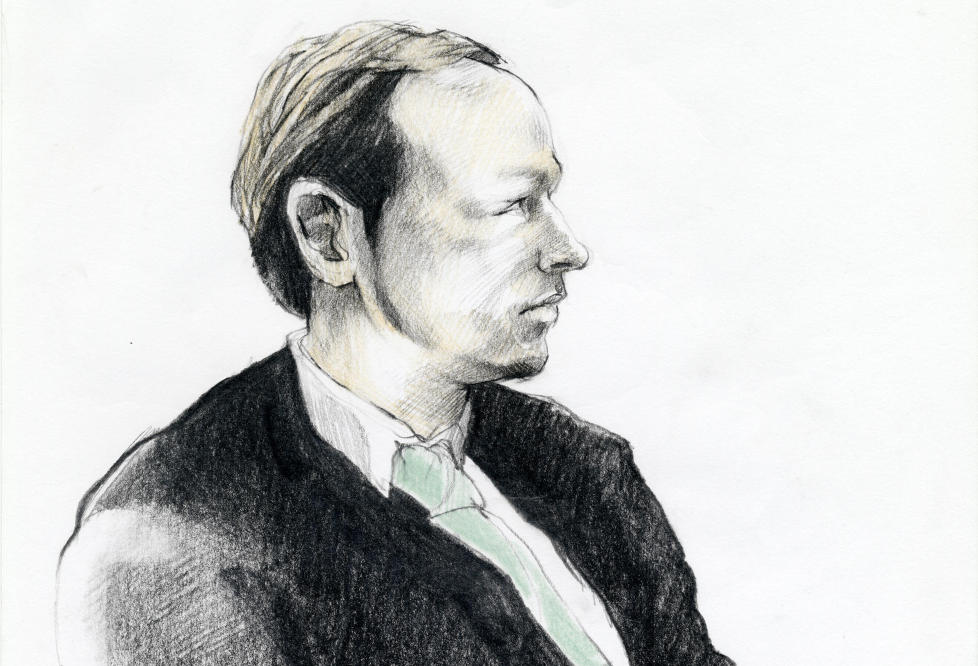 P� MANGE M�TER ET BARN: �Anders Behring Breivik er et skadet menneske. Han har aldri n�dd en nevrotisk struktur som deg og meg,� skriver kronikkforfatteren. Tegning: Esther Maria Bj�rneboe / NRK