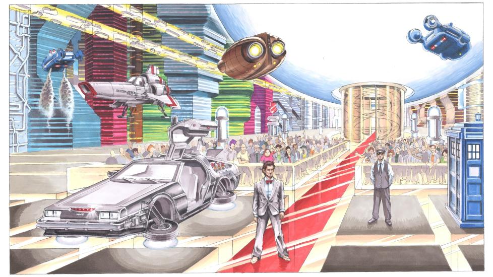 BLIR FILM: �Ready Player One� skal bli film. Dette er forfatterens egen visjon om hvordan filmen skal se ut. ILLUSTRASJON: Ernest Cline / Gordon Jones