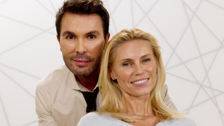 GOD KJEMI: Jan Thomas og Anna Anka hadde mye � snakke om. - Begge elsker � trene og ta vare p� oss selv, sier Jan Thomas. Foto: TV 2