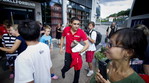 LANDSLAGET: Moa mener Skeid er den klubben som har gjort ham til den viktig landslagsspilleren han er. Foto: Bj�rn Langsem / Dagbladet.