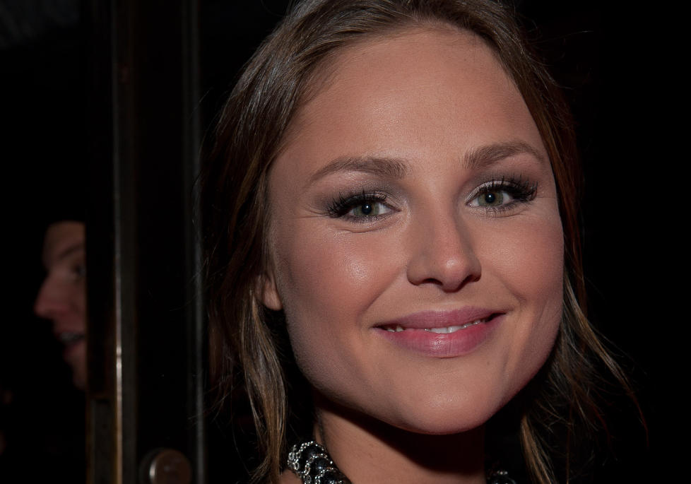 DATTERA TIL DORTHE: 20 �r gamle Marthe Skappel pr�vde seg som programleder da StyleTV hadde lanseringsfest p� Kunstnernes Hus i kveld. Foto: Tor Gunnar Berland / Stella Pictures