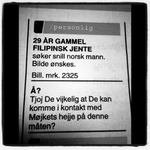 KONTAKTANNONSE: Faksimile fra Hardanger Folkeblad.