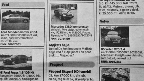 BILANNONSE: Faksimile fra Bergens Tidende.