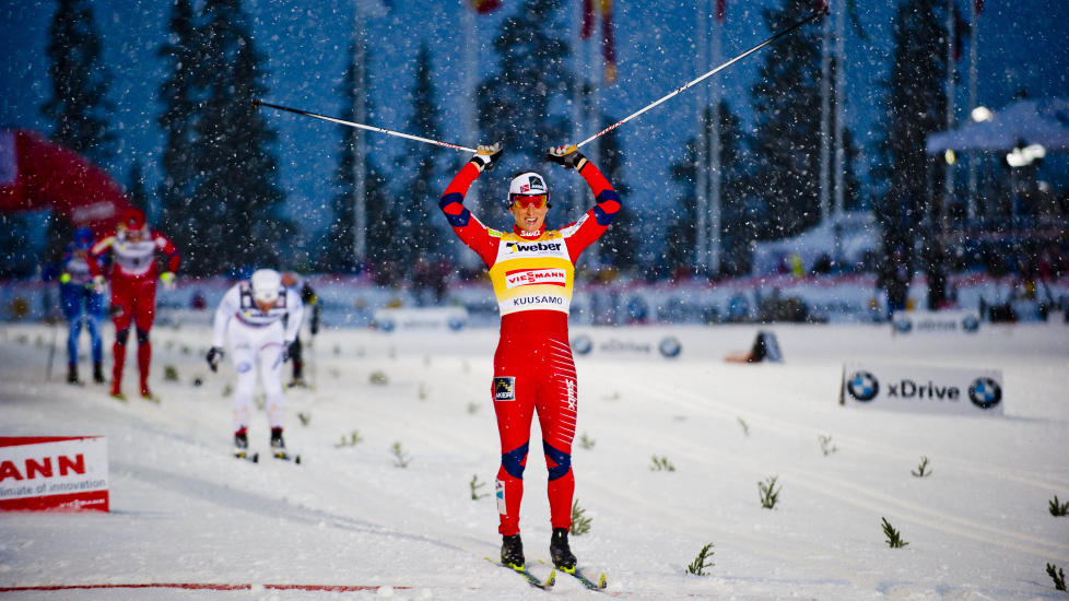 ENSOM MAJESTET: Marit Bj�rgen var overlegen i finske Kuusamo ogs�.Foto:  Rasmus Skaug / Dagbladet