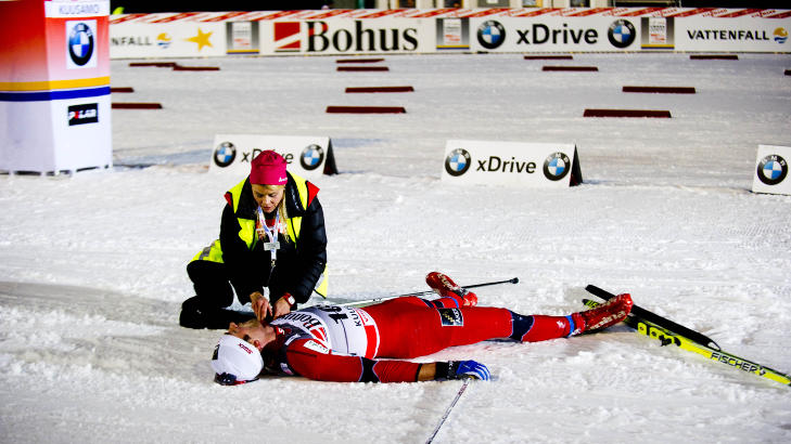SLITEN: Petter Northug var en sliten mann etter m�lpassering. Foto: rasmus Skaug / Dagbladet