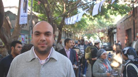 OPTIMIST:  Egyptiske Khalid Ali gir n� sin stemme for et mer demokratisk og �pent Egypt. Foto: �smund Gram Dokka