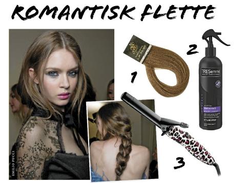 FLETTE: 1. Rapunzel hair extensions, kr 990. 2. Tresemme Heat defence spray, kr 90. 3. Remington Tribal curler, kr 349. Foto: Fashionactive og produsentene.