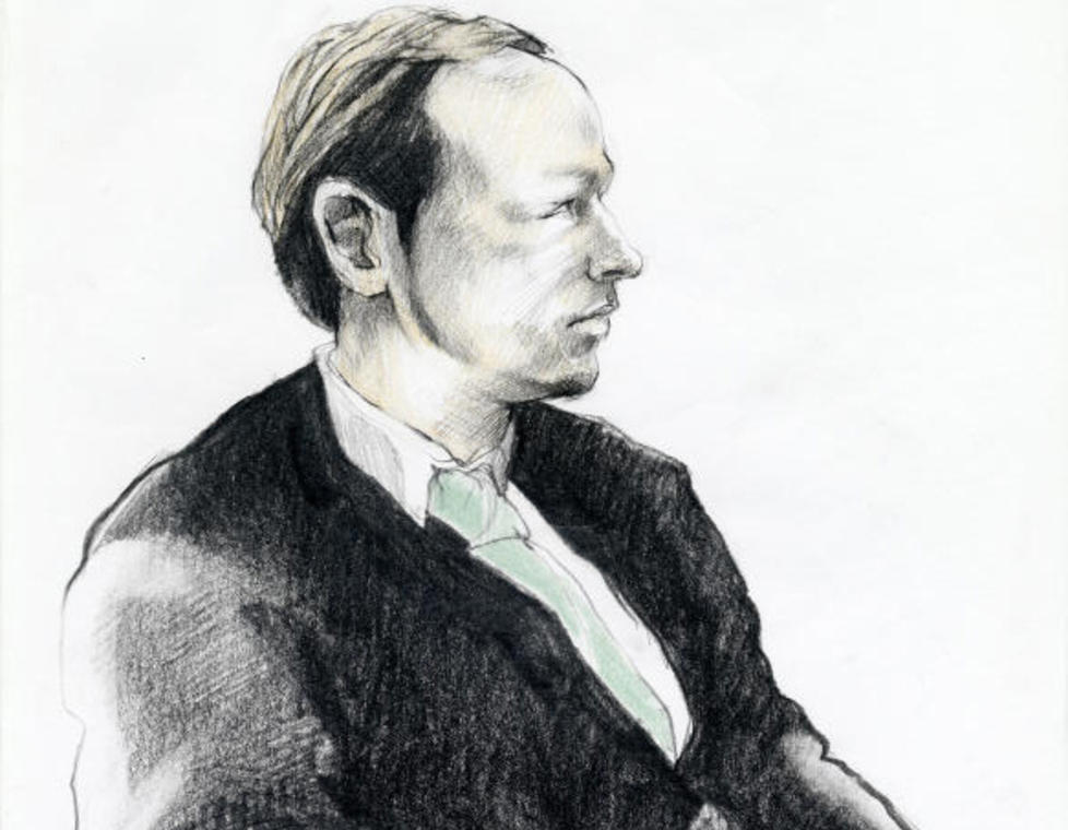 IKKE TILREGNELIG: De rettssakkyndige erkl�rte i dag Anders Behring Breivik ikke tilregnelig. Blir den konklusjonen st�ende, vil terroristen d�mmes til tvungent psykisk helsevern. Tegning: Esther Maria Bj�rneboe / NRK