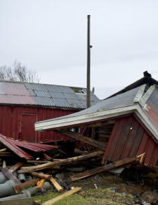 Storm og orkan langs hele kysten
