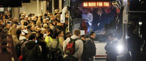 Full stans i togtrafikken ved Oslo S