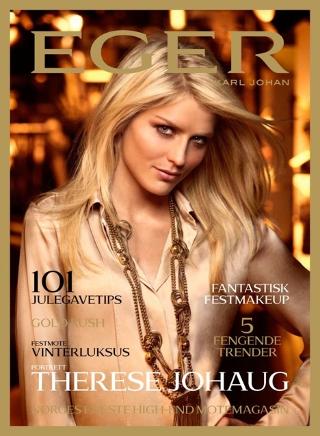 FORSIDEN: Slik fronter Therese Johaug motehusets eget magasin.