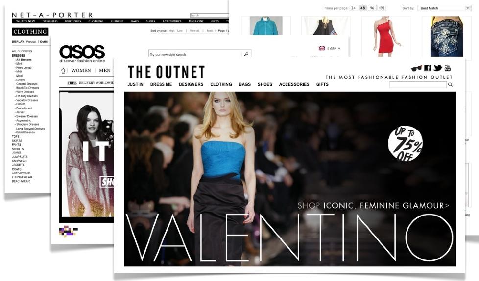 HVOR SKAL MAN G� I NETTBUTIKKJUNGELEN?: Vi har spurt moteekspertene om hvor det er man b�r handle p� nett - og hvorfor. Foto: Net-A-Porter / Asos / Outnet