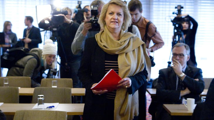 FORN�YD: Idag redegjorde PST-sjef Janne Kristiansen om sin rolle rundt 22.juli. Det var etter �nske fra justisminister Grete Faremo. Justisministeren sier idag at hun er forn�yd med at fakta kom p� bordet. Foto: Heiko Junge / Scanpix
