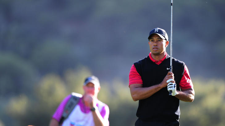95: Woods sikret i natt sin 95. turneringsseier. Foto: AFP PHOTO / Frederic J. BROWN