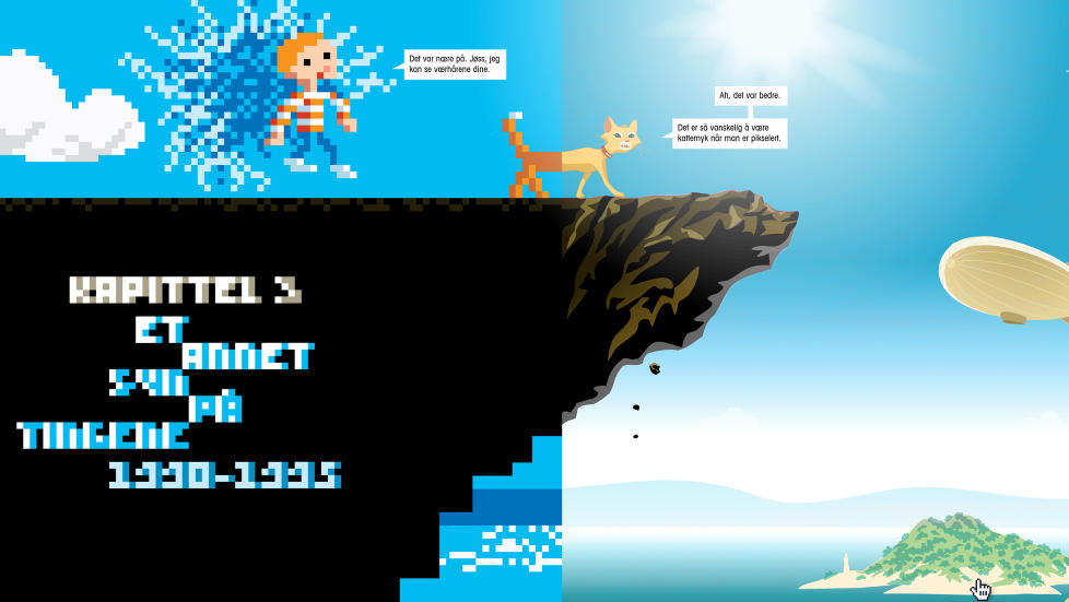 SPILLHISTORIE: �Dataspill� gir en god oversikt over dataspillenes korte, men kronglete historie. Illustrasjon: RUNE MARKHUS