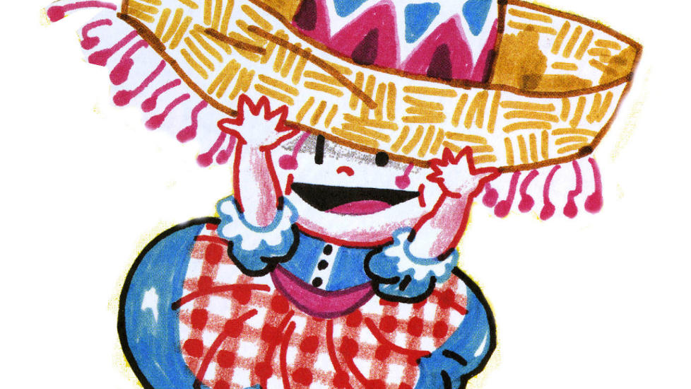 JUBEL: Bibbi har f�tt en ny hatt. ILLUSTRASJON: Gry Moursund