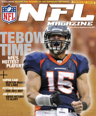 POSTERBOY: Tim Tebow pryder forsida av det f�rste nummeret av NFL Magazine.Foto: SCANPIX/AP Photo/NFL