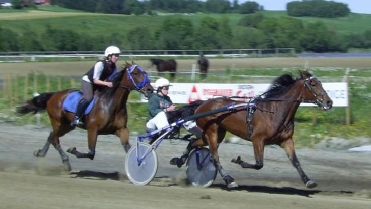2006: Iris Ramdahl i sulkyen i en kjapp treningsrunde med Flying Canon. Foto: Toya Ramdal. 2006: Iris Ramdahl i sulkyen i en kjapp treningsrunde med Flying Canon. Foto: Toya Ramdal.