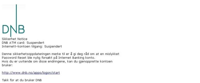 - Folk over hele landet har f�tt denne svindelposten