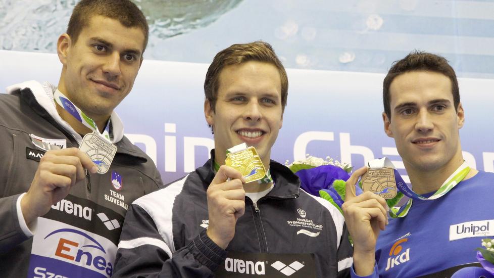 SPONSORT�RKE: Norske sv�mmere har tatt 23 medaljer i internasjonale mesterskap siden 2006, men opplever likevel sponsort�rke. Foto: Scanpix