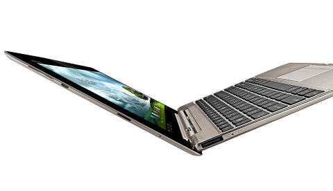 LIKHET: Asus Transformer Prime har mange likheter med PC-slektningen, Asus ZenBook.