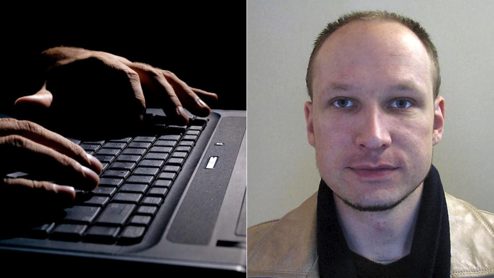 HACKET: Hackergruppa Noria hacket seg inn p� epost- og Twitter-kontoen til Anders Behring Breivik. Foto: Scanpix