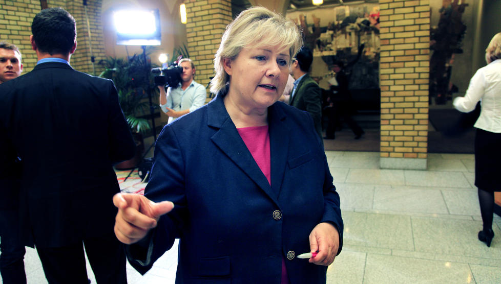 TI FORSLAG: Erna Solberg foresl�r i dag ti tiltak mot hat og ekstremisme. Foto: Jacques Hvistendahl