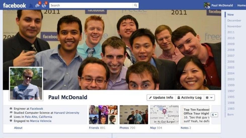 NY DESIGN: Her er nye Facebook, som ble presentert i dag. Foto: Facebook