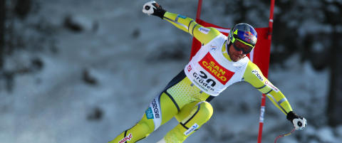Lund Svindal p� pallen etter f�rste omgang
