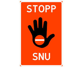SNU:  F�r du �ye p� dette skiltet, s� b�r det ringe en bjelle i full fart. Foto: Statens vegvesen